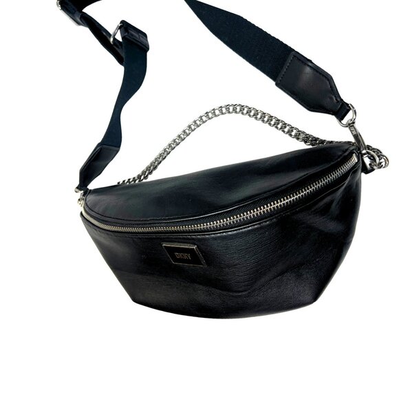 DKNY Astrid Sling Bag Crossbody Black Vegan Leather – Pre-Loved Good - Picture 2 of 7